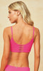Radiant Pink Praia Sporty Bralette Reversible Bikini Top
