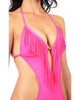 ENVY PUSH UP® Neon Pink Fringe Monokini Swimsuit