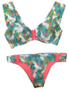 Cockatoo and Pineapple Tropical Balconet Bikini Set
