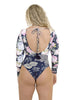Midnight Garden Sky Plus Size long Sleeve Swimsuit