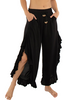 MILONGA Black Pants with Ruffles