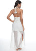 MILONGA Retro Botanic White Mesh Maxi Dress