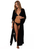 MILONGA Black Paulin Kaftan-style Beach Coverup