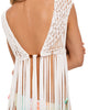 MILONGA White Alluring Fringe Beach Cover-Up