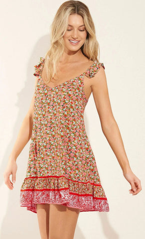 Cherry Blossom Sophie Ruffle Cover-Up Dress