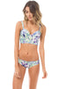 Floral Print Bustier Bikini Top with Reversible Seamless Panty Bikini Bottom