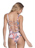 Pixy Lace Up One Piece Swimsuit
