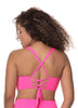 Fuchsia Agate Parade D Cup Long Line Triangle Top