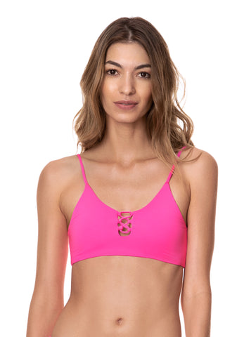 RADIANT PINK PRAIA - SPORTY BRALETTE TOP- MAAJI PT3149SBR006 – Beachside  Boutique Hawaii