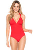Red One Piece Swimsuit with Tummy control