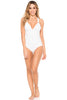 White One Piece Swimsuit with Tummy Control