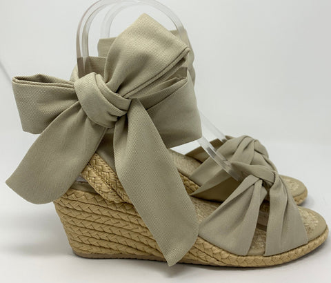 Mother of Pearl Low Wedges Espadrilles