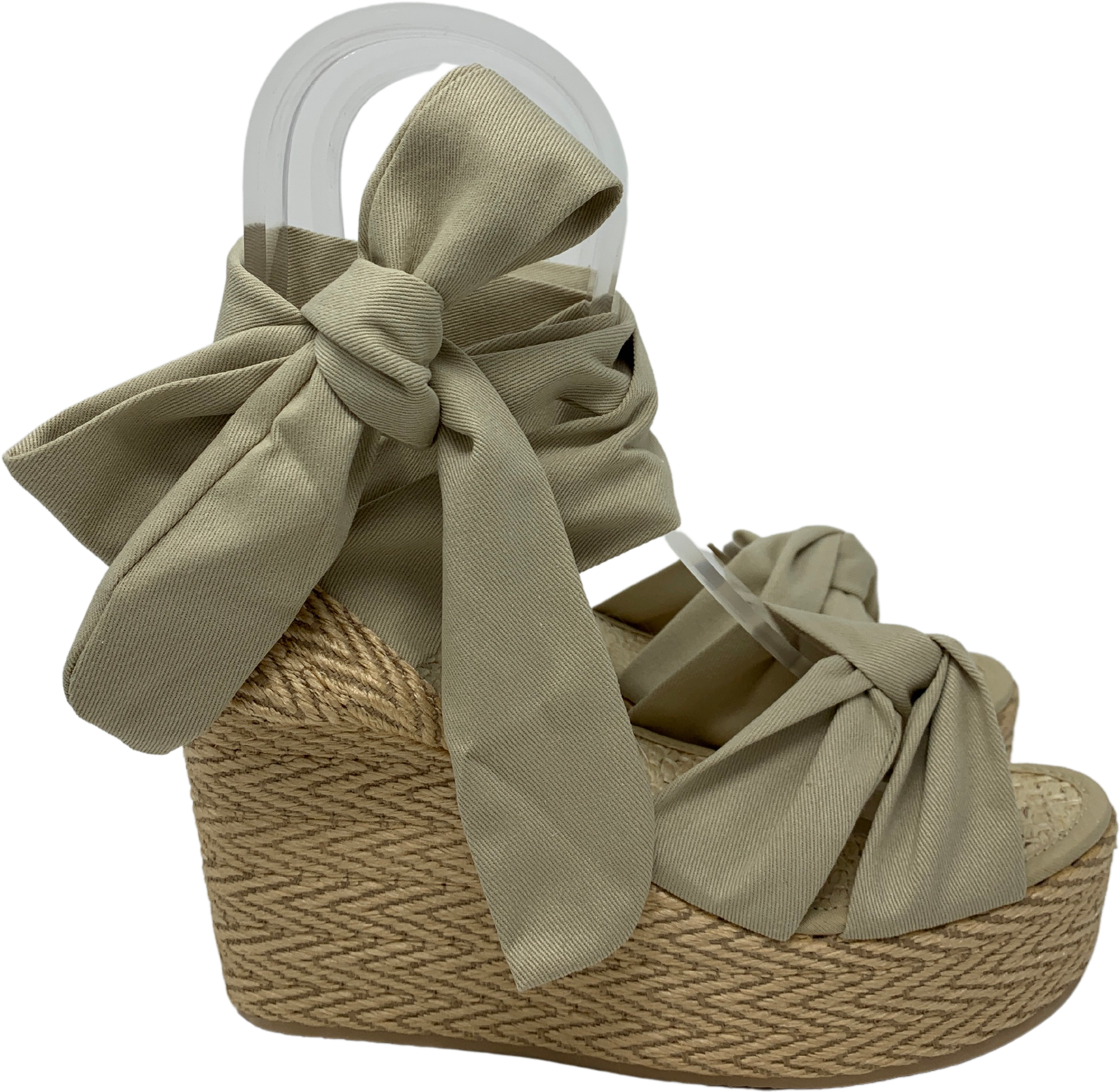 Wedges with sales ribbon ties