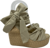 Mother of Pearl High Wedges Espadrilles