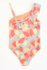 Printed Ruffles One Piece Swimsuit