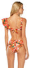 Red Bloom Reversible Bikini Bottom