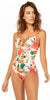 Red Bloom One Piece Swimsuit