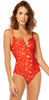 Red Bloom One Piece Swimsuit