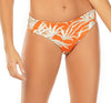 Orange Leaves Wide Bikini Bottom