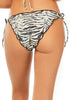 Zebra Reversible Ruched Tie Side Bikini Bottom
