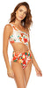Red Bloom One Shoulder Swimsuit