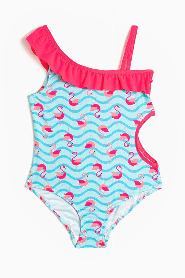 Flamingos Lake One Piece Swimsuit