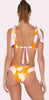 Lilac Lotus Leaves Print Bralette Bikini Top with Scrunch back Bottom