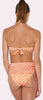 Nukak Orange Leopard Print Bandeau Bikini Top with High Waist Bottom