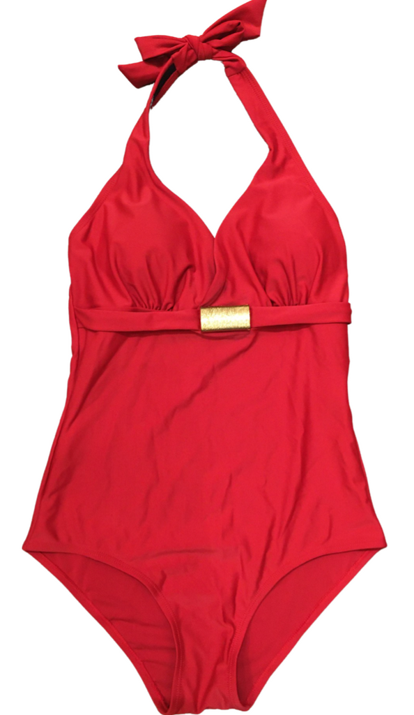 Red One Piece Swimsuit with Extra Support