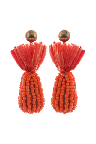 Style Cat Bahamas Pineapple Earrings - Orange
