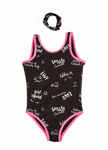 Good Vibes Only Girls One Piece Swimsuit