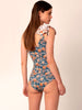 Oasis Blue Tropic Asymmetric One Piece Swimsuit
